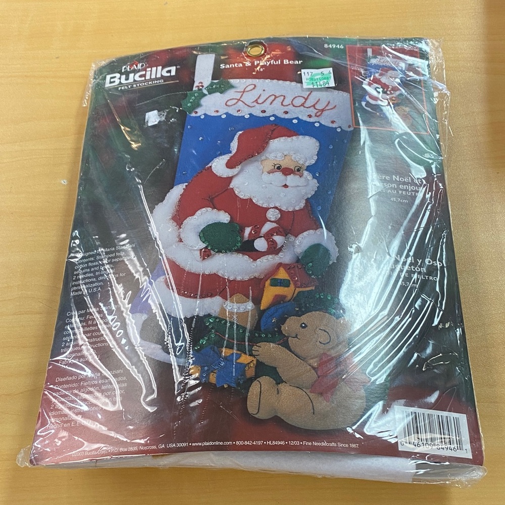 Bucilla Santa and Bear Festive Stocking Kit